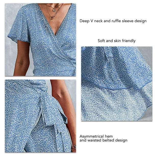 Vestido Cruzado Con Estampado Floral Vestido Cruzado Con Cuello En V Estampado Floral Vestido Cruzado Floral Vestido Cruzado Floral Con Cuello En V Cintura Con Cinturón Manga Con ANGGREK Otros
