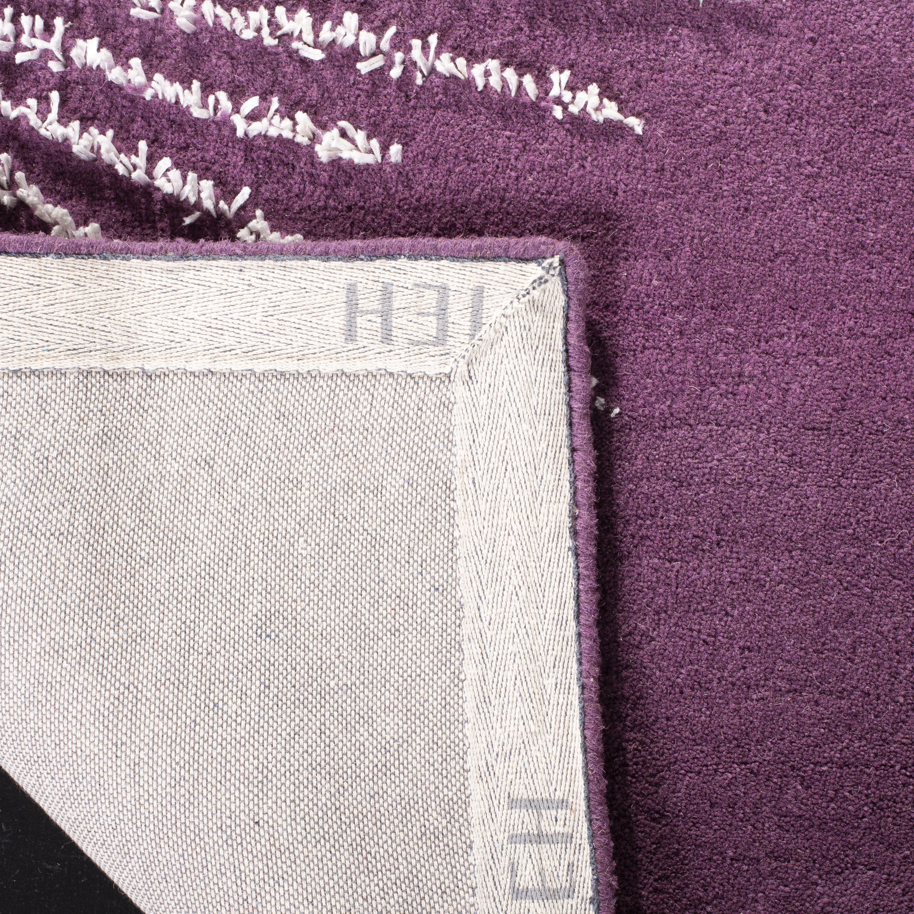 SAFAVIEH Soho Fiesta Geometric Runner Rug, Purple/Ivory, 2'6" x 6'