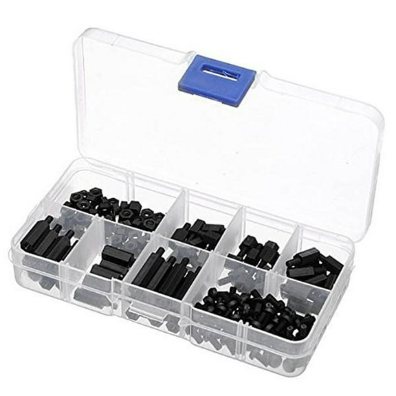 FOLOYORI Nylon Screw Nuts Assortment Kit 180Pcs for Computer Building Pcb Mounting