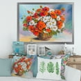 thumbnail image 3 of Designart 'Still Life Bouquet Of Daisies and Poppies' Traditional Framed Art Print, 3 of 4