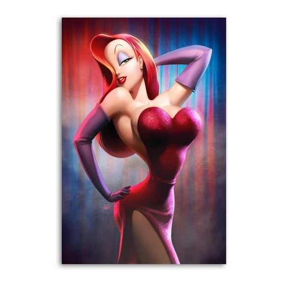 Jessica Rabbit Brautigan Girl Picture Print Wall Art Poster Painting Canvas Posters Artworks Gift Room Aesthetic 24x36inch(60x90cm)