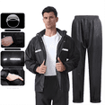 thumbnail image 2 of Ensemble Imperméable pour Homme Masque Imperméable Manteau de Pluie Extérieur Travail Randonnée Cyclisme Pêche Imperméable Manteau de Pluie Anti-Tempête, TTTG, 2 of 5