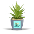 thumbnail image 1 of Pot de Fleurs Ananas Faux Cheval Blanc Mythologie Vase Mini Décor, 1 of 3