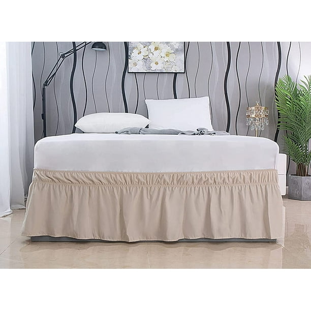 Wrap Around Bed Skirts 18 Inch Drop with Elastic Walmart.ca