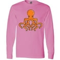 thumbnail image 3 of Inktastic Orange Octopus Long Sleeve T-Shirt, 3 of 5