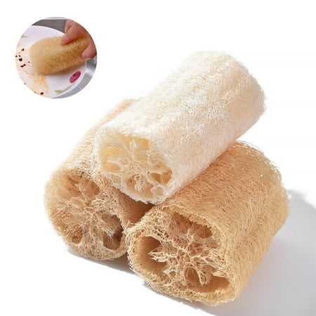 Natural Loofah Dish Sponge,No Scratch Scrubber for Dish Cleaning,Plant Based Vegetable Scrubber,Eco Friendly Sponge for Kitchen,3.9x1.6in