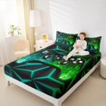 thumbnail image 4 of Manfei Green Cyan Gamepad Bed Sheets,Modern Gamer King Sheets,Kids Video Game Sheet Set,Ultra Soft Home Decor,4-Piece, 4 of 7