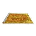 thumbnail image 2 of Ahgly Company Machine Washable Indoor Rectangle Medallion Yellow Traditional Area Rugs, 8' x 10', 2 of 4
