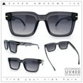 thumbnail image 2 of Gentlemanly Retro Thick Horn Rim Oversized Plastic Fashion Sunglasses Slate - Smoke, 2 of 8