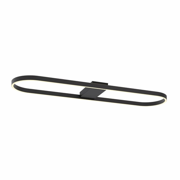 GLOL4812L30D1BK AFX Glo - 40W 1 LED Semi-Flush Mount In Contemporary Style-2.5 Inches Tall and 12 Inches Wide-Black Finish