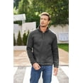 thumbnail image 5 of COOFANDY Mens Casual Slim Fit Pullover Sweatshirt Long Sleeve Stand Collar Sweater, 5 of 19