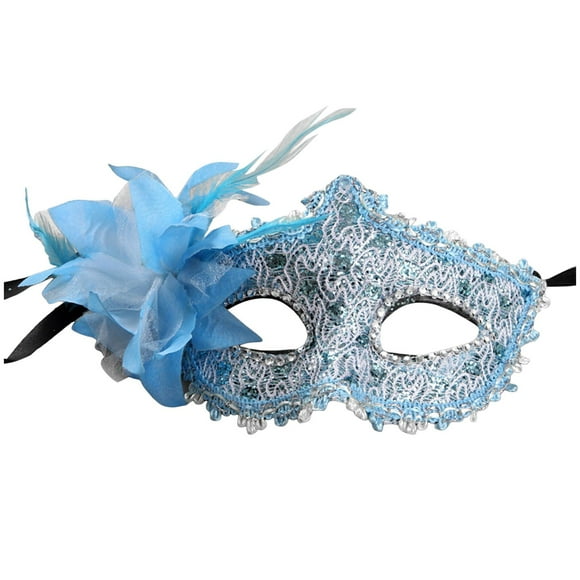GDREDA Mode Femme avec Ornements Latéraux en Strass et Fleurs pour Événements Élégants Bleu, Taille Unique