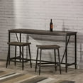 thumbnail image 2 of Bowery Hill 25" Counter Stool in Distressed Walnut (Set of 2), 2 of 3