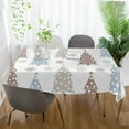 thumbnail image 6 of Coolnut Christmas Tree Tablecloth, Waterproof Washable Polyester Square Table Cover, Durable Tablecloth for Kitchen Dining Table Party Decor, 54"X 72", 6 of 7