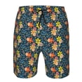 thumbnail image 4 of Naloa Blue Floral Men's Beach Shorts, Surfing shorts, Swim trunks, Quick Dry Swim Trunks for Surfing Beach Fun - 3X-Large, 4 of 9