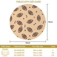 thumbnail image 2 of Football Triangle Beige Pattern Round Tablecloth 70"x70", Wrinkle Resistant Wipeable Table Cover for Kitchen Dining Room Picnic Patio and Party, 2 of 3