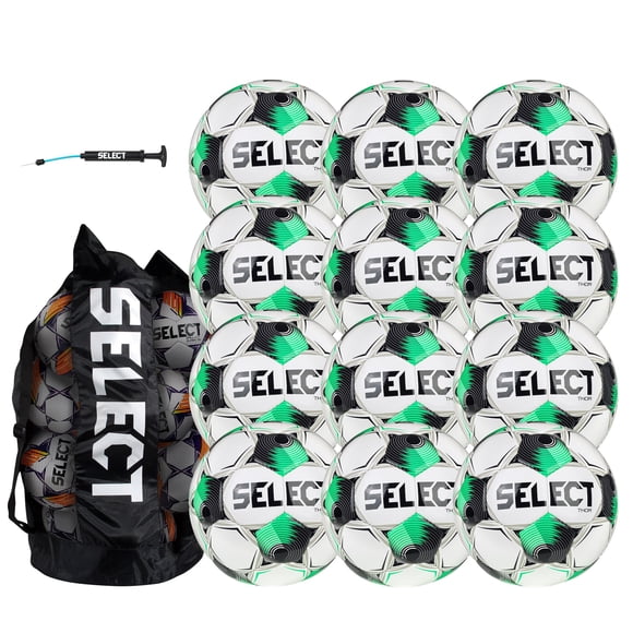 Balón de fútbol SELECT talla 5 (12 unidades) + bolsa + bomba