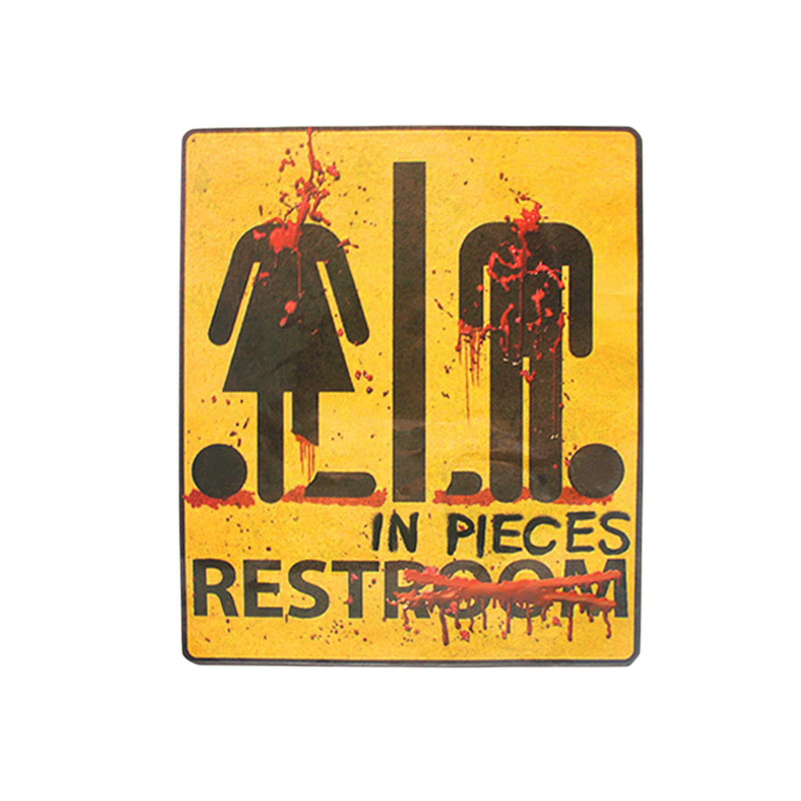 WaaHome Halloween Bathroom Sticker Scary Bloody Bathroom Sign Decor 9.25X12