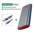 thumbnail image 1 of Dual Protocol M2 Ssd Case 2tb Adapter Box para Nvme Pcie Ngff Sata Mobile Ndcxsfigh Para estrenar, 1 of 9