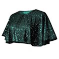 thumbnail image 5 of YTCAMLO Glitter Sequin Womens Cropped Wraps Fashions Short Sleeve Bolero Shrug Flared Shiny Shoulder Cover Up for Wedding, 5 of 5