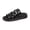 Black, variant on NOKIO Women's Adjustable Strap Flat Sandals Slip-On Mules Summer Casual Shoes Comfy Lightweight Beach Footwear Fashionable Open Toe Slides for Outdoor Walking & Daily Use