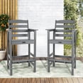 thumbnail image 5 of FUNBERRY Bar Height Outdoor Chairs, Tall Adirondack Chairs Set of 2, All Weather HDPE Outdoor Bar Chair for Bistro Patio Balcony, 5 of 18