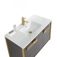 thumbnail image 5 of Fine Fixtures Oakville 42 in. W x 18 in. D x 33 in. H Wall Mounted Bathroom Vanity in Black Coal Oak with White Ceramic Sink, 5 of 8