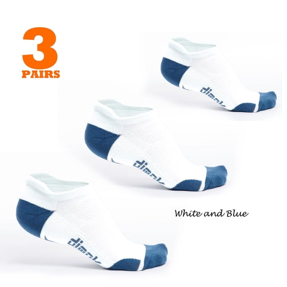 Athletic Running Socks - No Show Blister Resistant Sport Socks for Men and Women - 3 Pairs