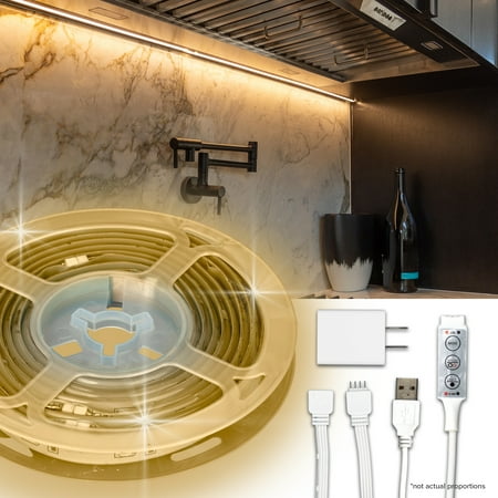 

Better Homes & Gardens 18 in. Linkable Warm White Indoor 6 Watt LED Flexible Tape Light Kit (4 Strip Pack)