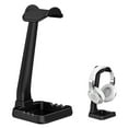 thumbnail image 1 of Soporte para auriculares, soporte para auriculares de escritorio - Soporte para auriculares de escritorio, para todos los auriculares, como auriculares para juegos, auriculares de música - Negro, 1 of 8