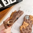 thumbnail image 4 of for iPhone 13 Pro Max Case Cookie Bear Kawaii Phone Cases,Cute iPhone 13 Pro Max Case with Strap Lanyard 3D Cartoon Bear Soft Silicone Protective Case Funny for iPhone 13 Pro Max Women Girls, 4 of 14