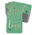 thumbnail image 1 of Inkdotpot 100 Pack Real Rose Gold Foil Paper Tags Made With Love Text Favor Hang Tag, 1 of 1