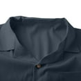 thumbnail image 5 of SYMOID Men's 2XL Gray Camp Collar Two-Piece Set - Stretchy Breathable Shirt & Straight-Leg Pants, 5 of 7