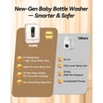 thumbnail image 3 of Baby Bottle Washer and Sterilizer and Dryer, 131-167°F High Temperature Sterilize for Baby Stuff, 3.2L Water Tank to Clean Bottles, Pump Part &Pacifiers&Bowl, Newborn Parents One-Hand Operation, 3 of 8