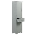 thumbnail image 6 of Tcbosik Tall Bathroom Cabinet, 68.4"H Storage Cabinet with Door and 2 Drawers, Freestanding Pantry Cabinet with Adjustable Shelf, Narrow Floor Cabinet for Living Room, Dining Room, Kitchen, Grey, 6 of 9
