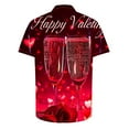 thumbnail image 4 of TrendVibe365 Valentines Womens Tops Button down Shirt Men Pink Plus Size Long Sleeve Polyester Casual Button up Love Heart Printed Lover Gift Blouse Tops for Valentines Gifts 3XL, 4 of 5