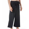 thumbnail image 6 of JUUYY Men's Thai Fisherman Pants AdjustableStylish for Yoga Meditation Dance Martial Arts More Wide Leg Pants Loose Fit Pants Black Free Size, 6 of 7