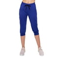 thumbnail image 2 of ALWAYS Cargo Capri Joggers for Women - Super Soft Casual Lounge Yoga Pants Royal Blue M, 2 of 6