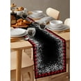 thumbnail image 3 of Table Runners 108 Inches Long Dress Scarves, Merry Christmas Farmhouse Coffee/Dining/Kitchen Table Runner for Living Room, Winter Holiday Xmas Snowflake Red Plaid 13x108 Inch, 3 of 7