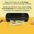 thumbnail image 4 of FoodSaver Compact Vacuum Sealer, Space-Saving Food Preservation System, Includes 2 Quart-Size Bags (946 mL), 4 of 7