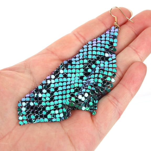 LOLIPPYY Stylish Assorted Color Alloy Tassel Earrings for Women with Sparkling Metal Mesh Grid and Sequin Design
