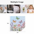 thumbnail image 5 of Blue Pink Flowers Cloth Napkins, Spring Floral Butterfly Elegant Pastoral Washable and Reusable Dinner Napkins Set of 6, Table Napkin for Kitchen Party Birthday Wedding Hotel Housewarming 20"x20", 5 of 9