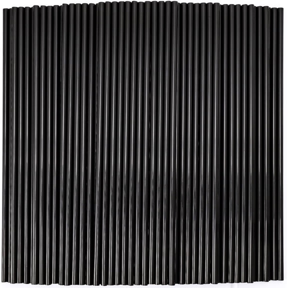 500 Pcs Disposable Drinking Straws, Black Plastic Straws, Plastic Drinking Straw, Disposable Straws, BPA-Free Extra Long Straw for Party Drinking (0.23''Diameter and 10.2"Long) (Black)