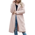 thumbnail image 2 of Chaqueta cálida para mujer para mujer, abrigo de invierno sólido con cuello de plumón, prendas de vestir exteriores de lana de cordero Fridja  po1483, 2 of 7
