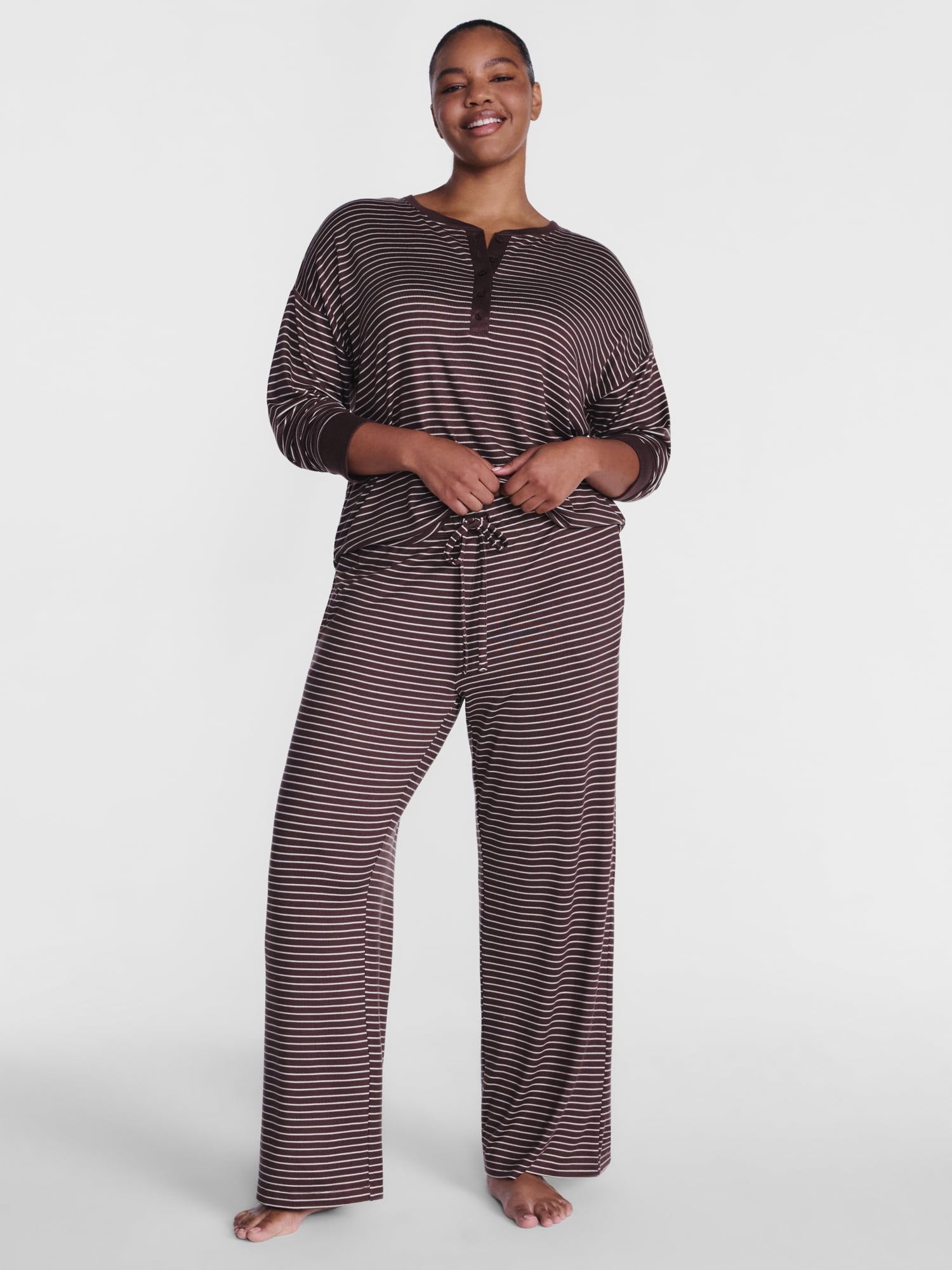 Joyspun Women's Cozy Lounge Collection Hacci Knit Sleep Pants, Sizes XS-3X