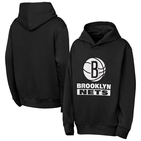 Youth Outerstuff Black Brooklyn Nets Back To The Basics Hoodie