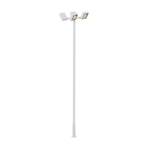 Billuyoard Modelo de lámpara de vía férrea Moss Outdoor 1:87, poste de luz LED de Metal, luz de pista en miniatura, accesorios de de arena Artesanía 1: 87 (luz blanca)