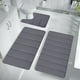 thumbnail image 1 of Juego de alfombras de baño de espuma viscoelástica CELNNCOE: suaves, cómodas, absorbentes de agua, antideslizantes, gruesas, lavables a máquina, de fácil secado. Juego de 3 alfombras de baño., 1 of 7
