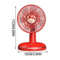 thumbnail image 3 of Partheme Cartoon Desktop Fan, a USB Rechargeable Desk Breeze and 3 Speed Personal Air Circulator. A Mother’s Day Home Office Cooling Gift and a 4th of July Bedroom Heat Relief Companion, Red, 3 of 6