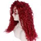 thumbnail image 4 of Diadema de Fibra Química a la Moda para Mujer Color Vino Tinto con Abertura Lateral y Cabello Largo y Rizado, 4 of 10
